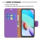 For Xiaomi Redmi 10 Litchi Texture Pure Color Horizontal Flip PU Leather Case with Holder & Card Slots & Wallet & Lanyard(Purple) - 5