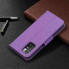 For Xiaomi Redmi 10 Litchi Texture Pure Color Horizontal Flip PU Leather Case with Holder & Card Slots & Wallet & Lanyard(Purple) - 7