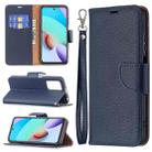 For Xiaomi Redmi 10 Litchi Texture Pure Color Horizontal Flip PU Leather Case with Holder & Card Slots & Wallet & Lanyard(Dark Blue) - 1