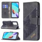 For Xiaomi Redmi 10 Matching Color Crocodile Texture Horizontal Flip PU Leather Case with Wallet & Holder & Card Slots(Black) - 1