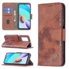 For Xiaomi Redmi 10 Matching Color Crocodile Texture Horizontal Flip PU Leather Case with Wallet & Holder & Card Slots(Brown) - 1