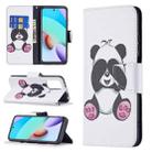 For Xiaomi Redmi 10 Colored Drawing Pattern Horizontal Flip Leather Case with Holder & Card Slots & Wallet(Panda) - 1