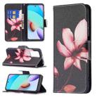For Xiaomi Redmi 10 Colored Drawing Pattern Horizontal Flip Leather Case with Holder & Card Slots & Wallet(Lotus) - 1