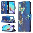 For Xiaomi Redmi 10 Colored Drawing Pattern Horizontal Flip Leather Case with Holder & Card Slots & Wallet(Gold Butterfly) - 1