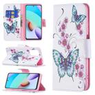 For Xiaomi Redmi 10 Colored Drawing Pattern Horizontal Flip Leather Case with Holder & Card Slots & Wallet(Peach Blossom Butterfly) - 1