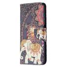 For Xiaomi Redmi 10 Colored Drawing Pattern Horizontal Flip Leather Case with Holder & Card Slots & Wallet(Flowers Elephant) - 1