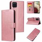 For Samsung Galaxy A12 Calf Texture Buckle Horizontal Flip Leather Case with Holder & Card Slots & Wallet(Rose Gold) - 1