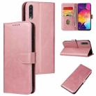 For Samsung Galaxy A50 Calf Texture Buckle Horizontal Flip Leather Case with Holder & Card Slots & Wallet(Rose Gold) - 1