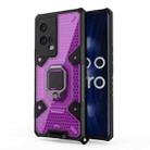 For vivo iQOO 8 Pro Space PC + TPU Ring Holder Protective Case(Purple) - 1