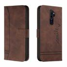 For OPPO A5 2020 Retro Skin Feel Horizontal Flip Soft TPU + PU Leather Case with Holder & Card Slots & Photo Frame(Coffee) - 1