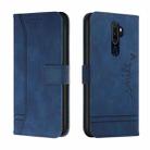 For OPPO A5 2020 Retro Skin Feel Horizontal Flip Soft TPU + PU Leather Case with Holder & Card Slots & Photo Frame(Blue) - 1