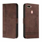 For OPPO A12 Retro Skin Feel Horizontal Flip Soft TPU + PU Leather Case with Holder & Card Slots & Photo Frame(Coffee) - 1