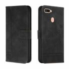 For OPPO A12 Retro Skin Feel Horizontal Flip Soft TPU + PU Leather Case with Holder & Card Slots & Photo Frame(Black) - 1