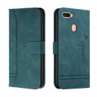 For OPPO A12 Retro Skin Feel Horizontal Flip Soft TPU + PU Leather Case with Holder & Card Slots & Photo Frame(Green) - 1