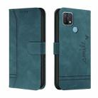 For OPPO A15 Retro Skin Feel Horizontal Flip Soft TPU + PU Leather Case with Holder & Card Slots & Photo Frame(Green) - 1