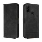 For OPPO A31 Retro Skin Feel Horizontal Flip Soft TPU + PU Leather Case with Holder & Card Slots & Photo Frame(Black) - 1