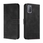 For OPPO A52 Retro Skin Feel Horizontal Flip Soft TPU + PU Leather Case with Holder & Card Slots & Photo Frame(Black) - 1