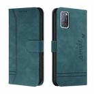 For OPPO A52 Retro Skin Feel Horizontal Flip Soft TPU + PU Leather Case with Holder & Card Slots & Photo Frame(Green) - 1