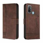 For OPPO A53 2020 Retro Skin Feel Horizontal Flip Soft TPU + PU Leather Case with Holder & Card Slots & Photo Frame(Coffee) - 1