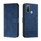 For OPPO A53 2020 Retro Skin Feel Horizontal Flip Soft TPU + PU Leather Case with Holder & Card Slots & Photo Frame(Blue) - 1