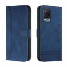 For OPPO A55 5G Retro Skin Feel Horizontal Flip Soft TPU + PU Leather Case with Holder & Card Slots & Photo Frame(Blue) - 1