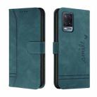 For OPPO A55 5G Retro Skin Feel Horizontal Flip Soft TPU + PU Leather Case with Holder & Card Slots & Photo Frame(Green) - 1