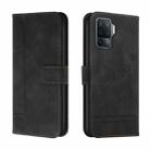 For OPPO A94 4G Retro Skin Feel Horizontal Flip Soft TPU + PU Leather Case with Holder & Card Slots & Photo Frame(Black) - 1