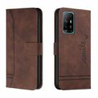 For OPPO A94 5G Retro Skin Feel Horizontal Flip Soft TPU + PU Leather Case with Holder & Card Slots & Photo Frame(Coffee) - 1