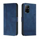 For OPPO A94 5G Retro Skin Feel Horizontal Flip Soft TPU + PU Leather Case with Holder & Card Slots & Photo Frame(Blue) - 1