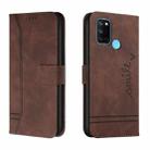 For OPPO Realme 7i Retro Skin Feel Horizontal Flip Soft TPU + PU Leather Case with Holder & Card Slots & Photo Frame(Coffee) - 1