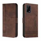 For OPPO Realme 7 5G Retro Skin Feel Horizontal Flip Soft TPU + PU Leather Case with Holder & Card Slots & Photo Frame(Coffee) - 1