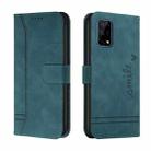 For OPPO Realme 7 5G Retro Skin Feel Horizontal Flip Soft TPU + PU Leather Case with Holder & Card Slots & Photo Frame(Green) - 1