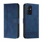 For OnePlus 9 Retro Skin Feel Horizontal Flip Soft TPU + PU Leather Case with Holder & Card Slots & Photo Frame(Blue) - 1