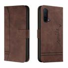 For OnePlus Nord CE 5G Retro Skin Feel Horizontal Flip Soft TPU + PU Leather Case with Holder & Card Slots & Photo Frame(Coffee) - 1