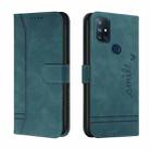 For OnePlus Nord N10 5G Retro Skin Feel Horizontal Flip Soft TPU + PU Leather Case with Holder & Card Slots & Photo Frame(Dark Green) - 1