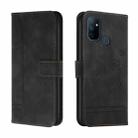 For OnePlus Nord N100 Retro Skin Feel Horizontal Flip Soft TPU + PU Leather Case with Holder & Card Slots & Photo Frame(Black) - 1