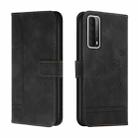 For Huawei P Smart 2021 Retro Skin Feel Horizontal Flip Soft TPU + PU Leather Case with Holder & Card Slots & Photo Frame(Black) - 1