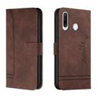 For Huawei P30 Lite Retro Skin Feel Horizontal Flip Soft TPU + PU Leather Case with Holder & Card Slots & Photo Frame(Coffee) - 1