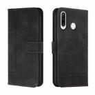 For Huawei P30 Lite Retro Skin Feel Horizontal Flip Soft TPU + PU Leather Case with Holder & Card Slots & Photo Frame(Black) - 1