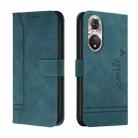 For Huawei P50 Retro Skin Feel Horizontal Flip Soft TPU + PU Leather Case with Holder & Card Slots & Photo Frame(Green) - 1