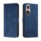 For Huawei P50 Pro Retro Skin Feel Horizontal Flip Soft TPU + PU Leather Case with Holder & Card Slots & Photo Frame(Blue) - 1