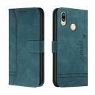 For Huawei Y9 2019 Retro Skin Feel Horizontal Flip Soft TPU + PU Leather Case with Holder & Card Slots & Photo Frame(Green) - 1
