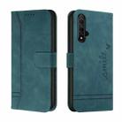 For Honor 20 Retro Skin Feel Horizontal Flip Soft TPU + PU Leather Case with Holder & Card Slots & Photo Frame(Green) - 1