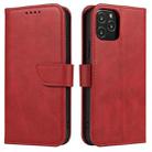 For iPhone 12 / 12 Pro Calf Texture Buckle Horizontal Flip Leather Case with Holder & Card Slots & Wallet(Red) - 1