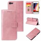 For iPhone SE 2022 / SE 2020 / 8 / 7 Calf Texture Buckle Horizontal Flip Leather Case with Holder & Card Slots & Wallet(Rose Gold) - 1
