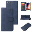 Calf Texture Buckle Horizontal Flip Leather Case with Holder & Card Slots & Wallet For iPhone 8 Plus & 7 Plus(Blue) - 1