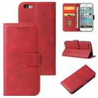 Calf Texture Buckle Horizontal Flip Leather Case with Holder & Card Slots & Wallet For iPhone 6 Plus & 6s Plus(Red) - 1