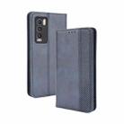 For OPPO Realme GT Explorer Master Magnetic Buckle Retro Pattern Horizontal Flip Leather Case with Holder & Card Slot & Wallet(Blue) - 1