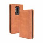 For Tecno Phantom X Magnetic Buckle Retro Pattern Horizontal Flip Leather Case with Holder & Card Slot & Wallet(Brown) - 1