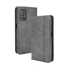 For Doogee N40 Pro Magnetic Buckle Retro Pattern Horizontal Flip Leather Case with Holder & Card Slot & Wallet(Black) - 1